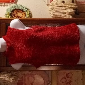 VIntage 80's,Super Soft,Deep Red,High Neck,Sleeveless, Sweater Top❤️